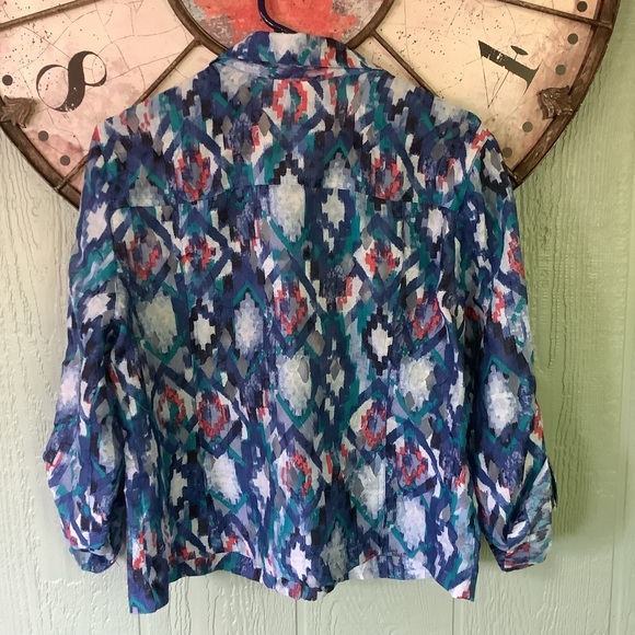 Ruby Rd. Size 14 Multicolor Button Down Shirt - Picture 7 of 8